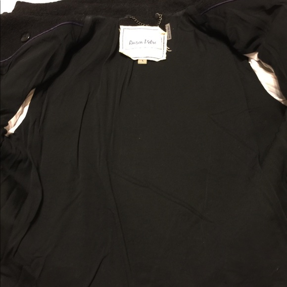 3/4 Sleeve Wool Cropped Coat - Picture 3 of 3